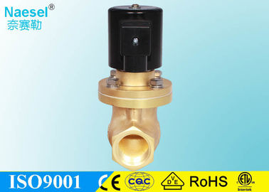 Normal Open Steam Solenoid Valve Brass Body Pilot Piston Structure Up To 2 Inch